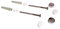 2 Fixations Cuvette WC/Bidet 6x70 Chevilles + Cabochons