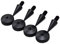 M6 Speakers Spikes and Pads for Speakers, HiFi Stands, Cabinets, Soundbars (Black aluminium with knurled Pads)