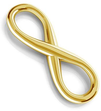 My-Bead 1 pièce carrier pendentif infini femme argent 925 plaqué or 24ct charms 16mm pour bracelets et chaînes DIY