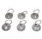 NanTun 304 Edelstahl-Schlüsselanhänger mit Ring, 10 Stück, 25 mm, hohl, nummerierte Schlüsselringe – 1 bis 10
