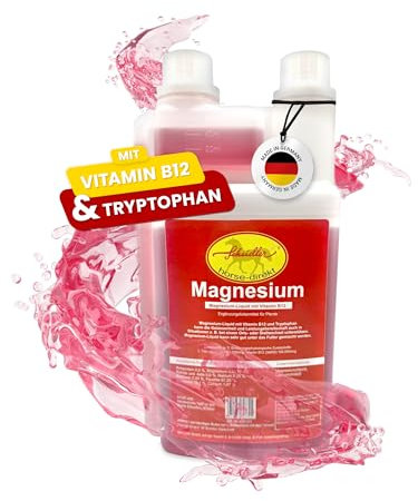 Scheidler horse-direkt Magnesium Liquid für Pferde 1000ml hochdosiert – Mit Tryptophan + Vitamin B-Komplex und Elektrolyten – Zur Beruhigung & Anti-Stress – Alternative zu Pulver/Pellets