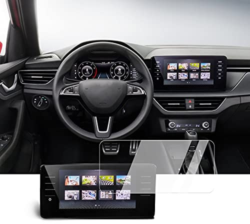 BIXUAN 9,2 zoll Displayschutzfolie Kompatibel mit Skoda Kamiq Skoda Scala 2019-2024 2025 Fabia 4 2022 2023 2024 2025 Display GPS Navi Folie Navigation Schutzfolie Transparent 9H Gehärtetes Glas Schutz