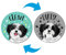WIRESTER Letrero de 3.5 Pulgadas para Lavar el lavavajillas, decoración de Doble Cara para Cocina, lavavajillas, Lavadora, Color Negro y Blanco Shih Tzu