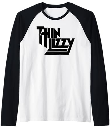 Thin Lizzy – Black Stacked Logo Raglan