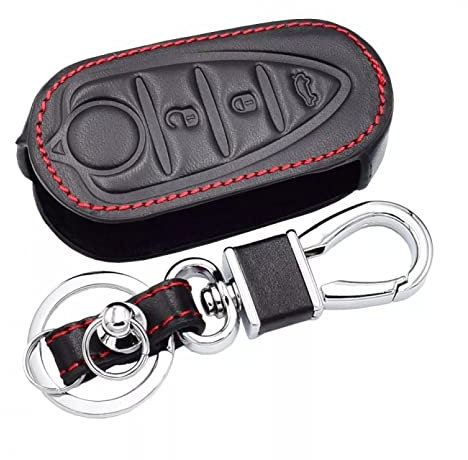 Leder Autoschlüssel Fall 3 Tasten klappbare Fernbedienung Shell Cover Schlüssel Tasche Schlüsselanhänger Auto Zubehör für Alfa Romeo Mito Giulietta 159 GTA