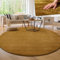Paco Home Moderner Kuscheliger Wohnzimmer Teppich Kurzflor waschbar flauschig Weich Einfarbig Felloptik zeitlos stilvoll rutschfest pflegeleicht, Grösse:120 cm Rund, Farbe:Gelb