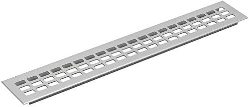 Vasalat Luftgitter 800x100mm AL natur elox. Griglia di Ventilazione, Argento, 800 x 100 mm