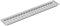 Vasalat Luftgitter 800x100mm AL natur elox. Griglia di Ventilazione, Argento, 800 x 100 mm