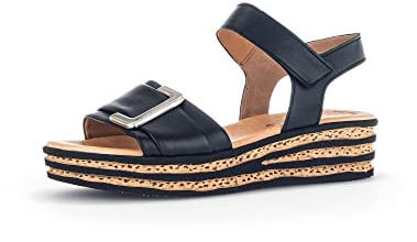 Gabor Damen Plateausandalen, Frauen Sandalen,Best Fitting,Dicke Sohle,bequem,Sommerschuhe,Freizeitschuhe,offene Schuhe,schwarz,40 EU / 6.5 UK