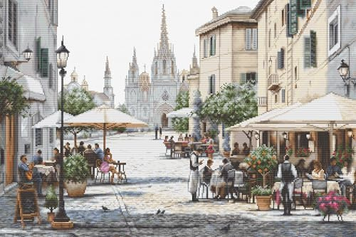 Luca-S Gold Collection Barcelona Cathedral Counted Cross Stitch Kit
