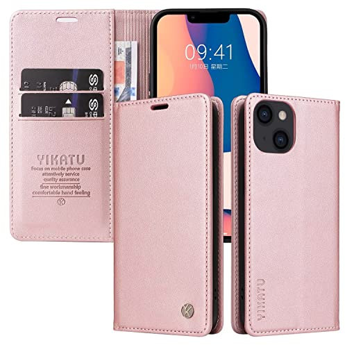 xinyunew Cover per Samsung Galaxy S23 Plus Libro Custodia Samsung Galaxy S23 Plus Portafoglio Pelle Premium Magnetica Flip Cover Samsung Galaxy S23 Plus -Rosa