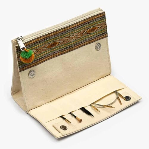 Lantern Moon - Lantern Moon Canvas Ivory (20x15cm) Handmade Tool Kit with Magnetic Closure - 1 Set