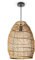 Paco Home Pendelleuchte Wohnzimmer Boho Korbleuchten Pendellampe Rattan Hängeleuchte Esszimmer Lampe Papier E27, Lampenart:Pendelleuchte - Typ 3, Farbe:Natur (Ø30cm)