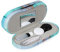 Healvian 1set Multi-use Double Eyeglass Case Portable Travel Holder with Mirror Durable Pu Material Wear-Resistant Design for Household Use and Easy Storage
