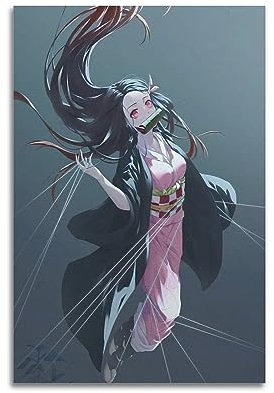 VZRSQZK Anime Demon Slayer Kamado Nezuko Poster Deko Poster Leinwandbilder Wandbilder und Kunst Bild Druck moderne Familie Schlafzimmer Dekoration Poster 08 x 12 Zoll (20 x 30cm)