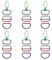 The Lord of the Tools 18-teilige Regenbogen-Drehhaken Schnallen Verschluss Set, Bunte Drehhaken mit D-Ringen Schiebeschnalle für Schlüsselanhängern Schlüsselbändern Hundehalsbändern Taschen