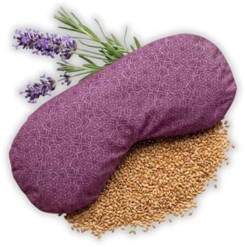 Yosana Yoga Augenkissen mit Leinsamen & Lavendel Füllung I waschbarer Baumwollbezug I Augenmaske zur Entspannung bei Yoga, Meditation & Schlaf I Aromakissen Lavendel