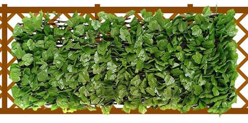 Rurunklee Zaun-Sichtschutz, erweiterbarer Sichtschutzzaun,Balkon Deko Kunstpflanzen Wand | Verschlüsselte, simulierte Sichtschutzbarriere aus, Balkondekoration, dekorative Pflanzenwand für den