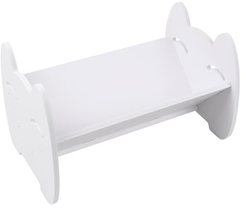 HoaaiGo Kinder-Bücherregal,Desktop-Bücherregal,Mini-Schreibtischregal,Kleiner Schreibtisch, Bücherregal für Zeitschriften, Kinderzimmer, Wohnzimmer, Schlafzimmer, Küche (Weiß)