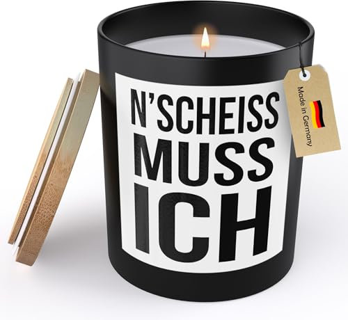 22Feels Lustige Spruchkerze Frauen Büro Sojawachs Kerze im Glas Handgemacht mit Spruch Humor Frech Candle Duft Deko Vegan Nachhaltig Nachhaltig - ZITRUS