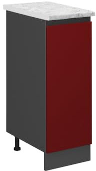 Vicco Apothekerschrank R-Line, Medizinschrank für die Küche, Rot/Anthrazit, AP Marmor