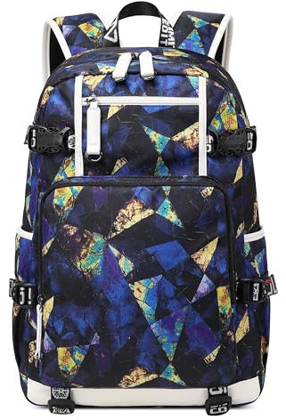 DORRISO New Students School Backpacks Anti theft Practical Shoulder Bags Multifunction Lightweight 15.6 Inch Laptop Daypacks for School Travel Outdoor Sport Waterproof Polyester Purple