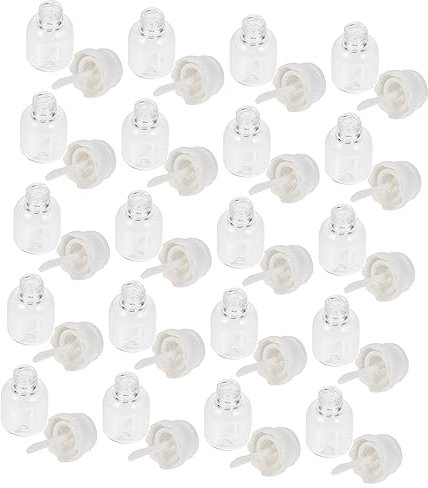 PLAFOPE 20pcs Mini Empty Lip Gloss Tubes Plastic Lip Balm Containers White Caps Portable Diy Lipstick Bottles for Travel and Business