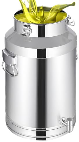 AIZYR Bidón para Leche Balde De Acero Inoxidable 304 para Leche Bidón para Transporte De Leche Contenedores De Almacenamiento Jarra para Leche Bote Hermético para Leche, Vino y Cereales,76L