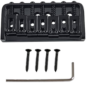 7 cuerdas para guitarra fija con puente de cola dura y carga superior con tornillos y llave para accesorios de pieza de guitarra eléctrica