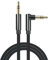 Panlouting Cavo Audio Aux 3,5mm | 2 Metri | Angolo Retto 90 Gradi | Cavo a Spina Nyloneflecht per Auto, Cuffie, Altoparlanti, Impianto Stereo