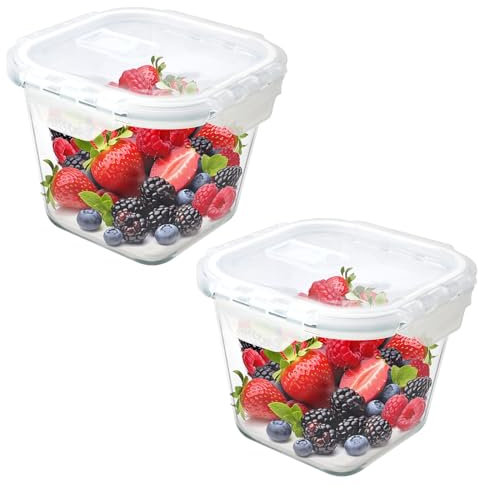 11,5 x 13 cm cuadrados de cristal con tapa, 2pcs tupers hermeticos cristals, tupper cristal hermetico, tapers cristals