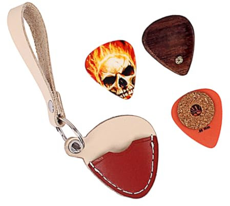 ibasenice 3stücke Gitarrenplektrum-aufbewahrungstasche Plektren-halter Mit Fächern Etui Aus Langlebigem Material Zum Schutz Vor Kratzern Und Schmutz Für Gitarre Und Bass