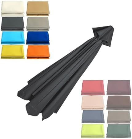 Sonnenschirm Ersatzbezug, Sonnenschirm Für Den Außenbereich, 6/8 Streben – Dick Und Verstärkt, Uv-Beständig, Wasserdicht, Grau, 8 Streben – 350 Cm