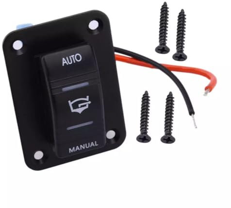 DNHDSYS Riparazione Auto Pannello interruttori a bilanciere per Pompa di sentina per Barca, 3 Vie, Automatico/spento/Manuale, 4 Pin, ON/off/ON