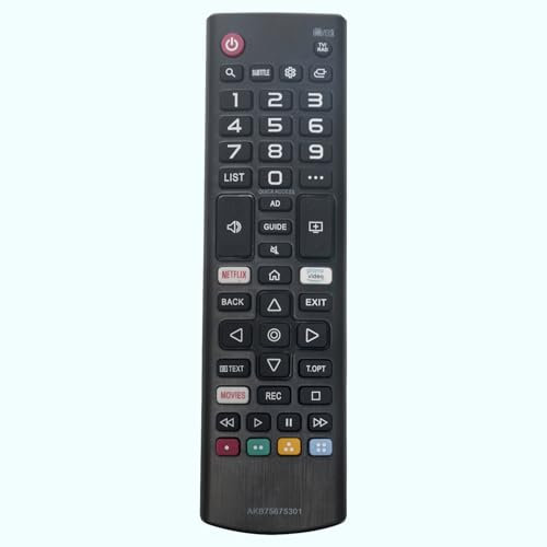 Télécommande de Remplacement AKB75675301 Sub AKB75675311 ABK75675325 AKB75635303 AN-MR19BA AKB75635303, fit for LG Ultra HD 4K TV 75UM7110PLB 70UM7100PLA 65UM7100PLA 60UM7100PLB 55UM7100PLB