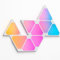 CALEX Smart Triangle Light Panels Starter Kit, 9 Stück, 16 Mio. Farben & Effekte, WLAN App- & Sprachsteuerung, Musik-Sync