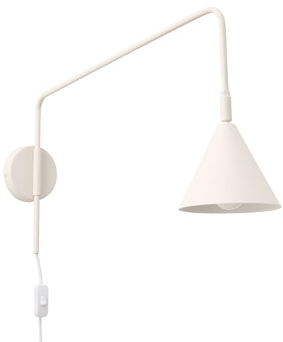 SOLLUX lighting Wandleuchte Innen - Wandlampe Stahl - 1 Flammig - LED Lampe Glühbirne - Beige Nox