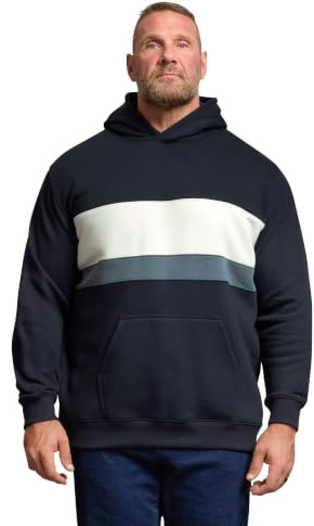 BadRhino Big & Tall Blue Cut & Sew Hoodie - Men's - Plus Size Curve