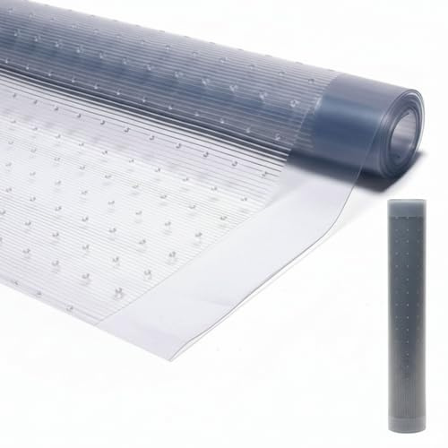 Milena Heavy Duty Vinyl Carpet Protector & Clear Plastic Floor Runner Mat Roll, Waterproof, Crystal Clear Transparent Guard for Home, Office, Hallway, Kitchen & Stairs, 27 Width PVC Sheet (3 Meter)