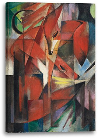 Printed Paintings Leinwand (60x80cm): Franz Marc - Füchse (1913)