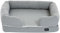 Amazon Basics Hund Haustierbett, Klein, L 64 x B 51 x H 17 cm, grau