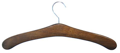 Hagspiel Kleiderbügel aus Holz 5 St. Garderobenbügel aus Buchenholz, Made in Austria (Nußbraun gebeizt)