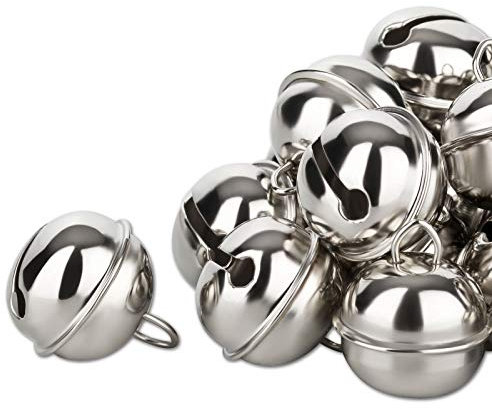 Kleenes Traumhandel 50 Glöckchen - ca. 20 mm (Silbern)