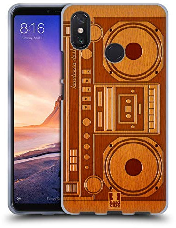 Head Case Designs Boombox Gadget Aus Holz Soft Gel Handyhülle Hülle kompatibel mit Xiaomi Mi Max 3