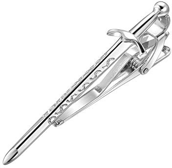 Yoursfs Scottish Sword Tie Clips For Men Silver Sword Tie Bar Accessories Jewelry Martial Arts Present