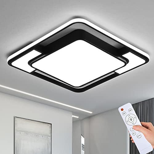 Style home 90W LED Deckenleuchte Deckenlampe Bürolampe,dimmbar mit Fernbedienung, moderne Lampe für Wohnzimmer Schlafzimmer Büro (42 * 6cm)