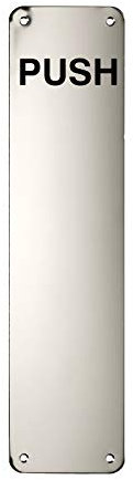 Polished Stainless Steel Door Push Plate – 300x75mm