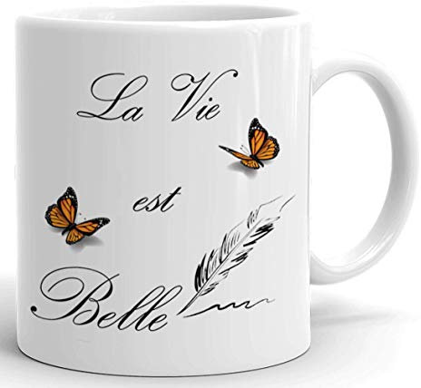 Tasse-Mug La Vie Est Belle - Idée Cadeau Personnalisé Original Anniversaire Fête Ami et Famille