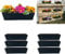 Set di 6 fioriere da balcone adatte per pallet europei, per fiori, erbe e frutti, 37 cm, 6 pezzi