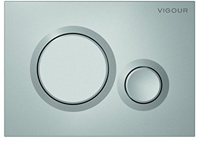 VIGOUR Betätigungsplatte | Modell DON | für 2-Mengen-Spültechnik (seidenmatt)